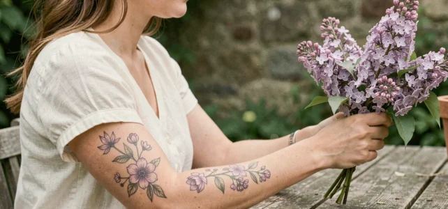 Tatouage lilas : symbolique profonde, féminité et secrets de cette fleur encré Tatouage lilas : symbolique profonde, féminité et secrets de cette fleur encré